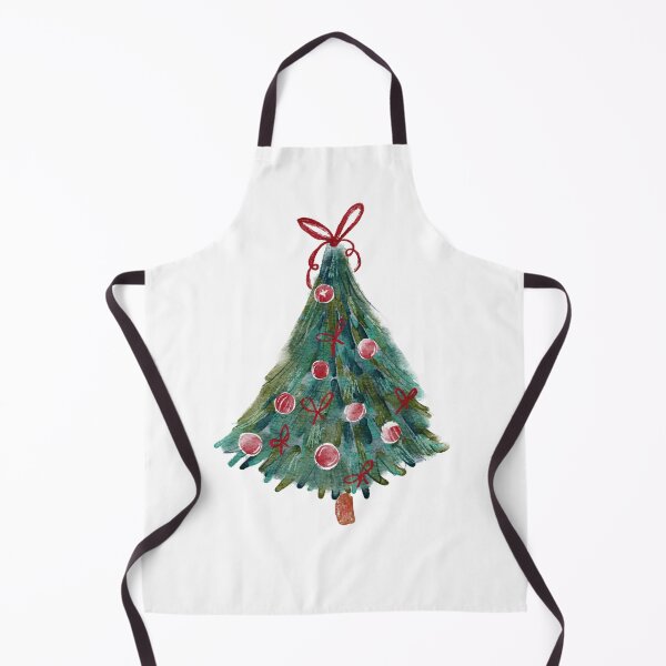Item preview, Watercolor Festive Christmas Tree with Red Coquette Bows designed and sold by aneladesigns.