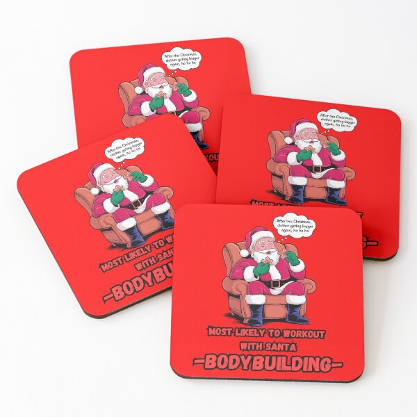 Item preview, Most Likely To Workout With Santa Santa bodybuilding designed and sold by Piotr Rosiak.