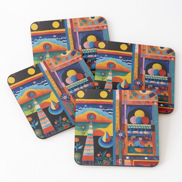 Item preview, Whimsical Panels of Color and Cosmos designed and sold by Vitalka-uk.
