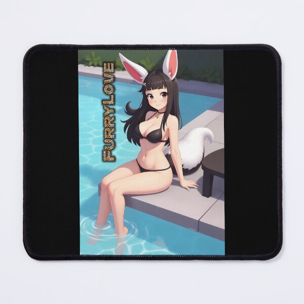Item preview, Furry Bunny Girl in Pool designed and sold by FotoLibreStudio.