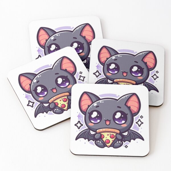 Item preview, bat eating pizza designed and sold by Eternalski.
