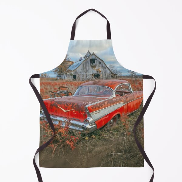 Item preview, Rusty 57 Chevy behind an old barn designed and sold by AngelottiCR.