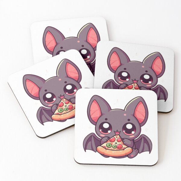 Item preview, bat eating pizza designed and sold by Eternalski.