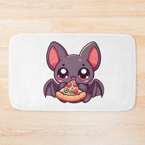 Item preview, bat eating pizza designed and sold by Eternalski.