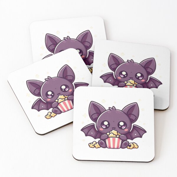 Item preview, bat eating popcorn designed and sold by Eternalski.
