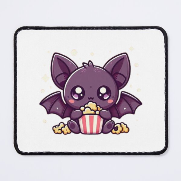 Item preview, bat eating popcorn designed and sold by Eternalski.