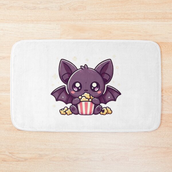 Item preview, bat eating popcorn designed and sold by Eternalski.