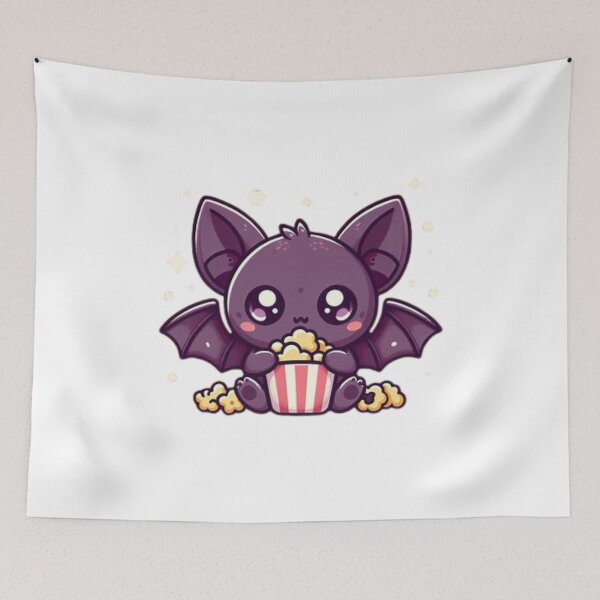 Item preview, bat eating popcorn designed and sold by Eternalski.