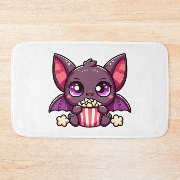 Item preview, bat eating popcorn designed and sold by Eternalski.