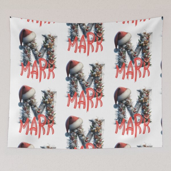Aperçu de l'œuvre Nom Mark. Je m'appelle Mark. Initiale de Noël. créée et vendue par MagelliShop.