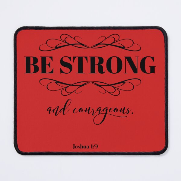 Item preview, Be Strong and Courageous, Joshua 1:9 Christian Bible Verse Typography designed and sold by Our Bible Journey.