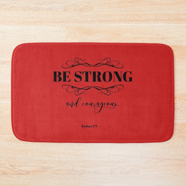 Item preview, Be Strong and Courageous, Joshua 1:9 Christian Bible Verse Typography designed and sold by Our Bible Journey.