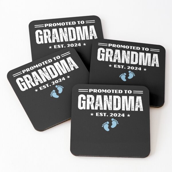 Item preview, Promoted to Grandma Funny New Grandmother Gift Baby boy newborn designed and sold by MouDantArts.