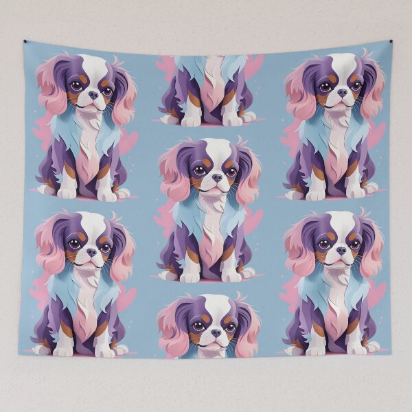 Item preview,  Cavalier King Charles Pastel Colors Paper Cutting Art designed and sold by puppypastel.