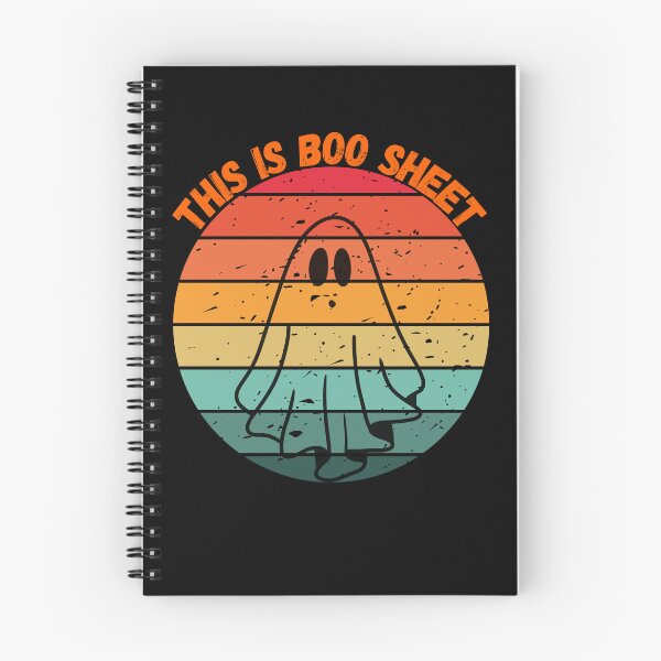 Item preview, This Is Boo Sheet Retro Ghost Halloween designed and sold by JRsmail.