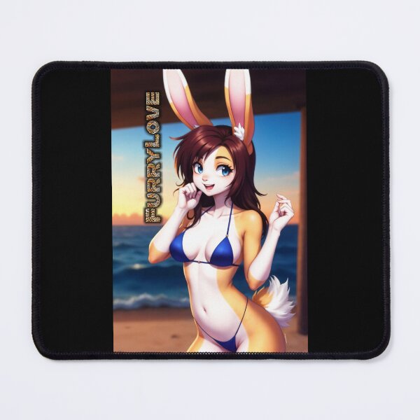 Item preview, Furry Bunny Girl in Beach designed and sold by FotoLibreStudio.