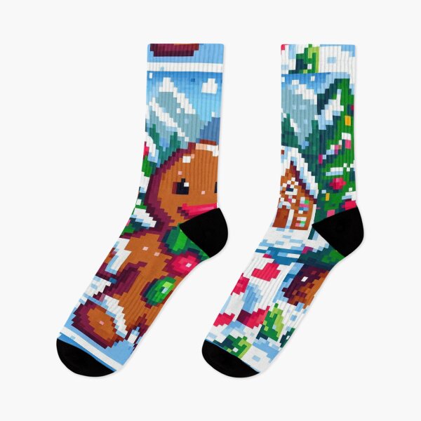 Item preview, Funny and cute pixelated Christmas gingerbread man, Holiday theme, festive cookie, Christmas sweets designed and sold by Sugar Wisdom .