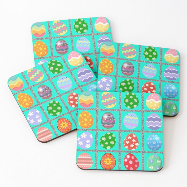 Item preview, Easter Egg-stravaganza: A vibrant pattern showcasing 12 unique Easter eggs, each with intricate designs and bright colors. designed and sold by Camel & Quirk.
