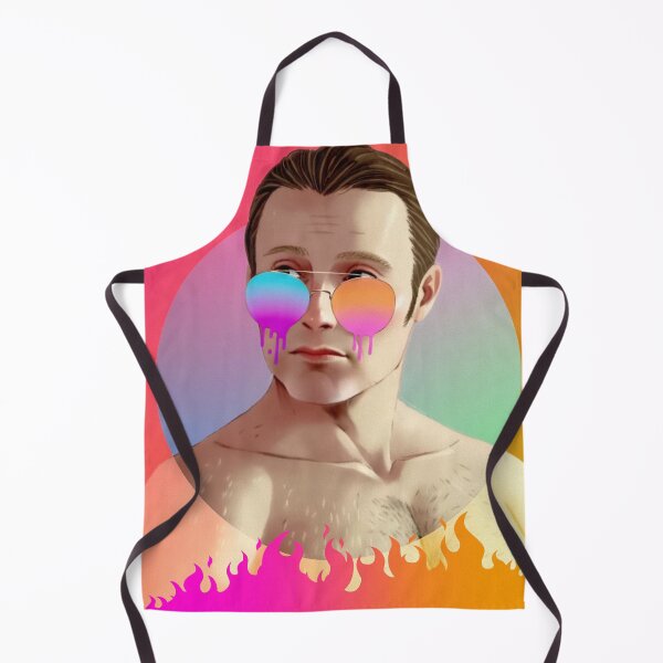 Item preview, Neon Heat Hairy Chest Hannibal Wearing Melting Sunglasses designed and sold by orionlodubyal.