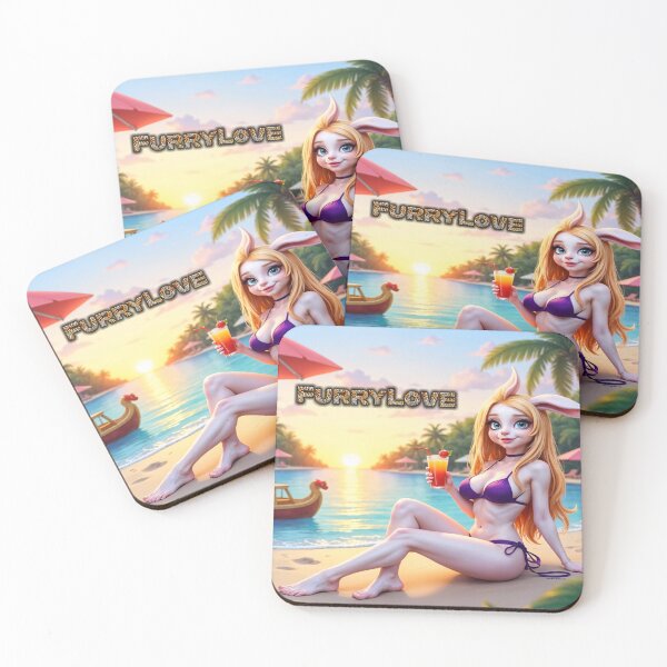 Item preview, Furry Bunny Girl in Beach 2 designed and sold by FotoLibreStudio.