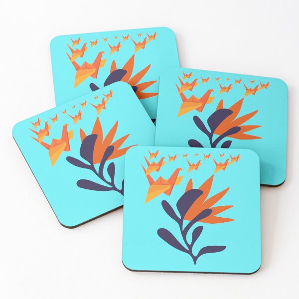 Item preview, Blue and Orange Paper Migratory Birds designed and sold by Ciervo Primavera.