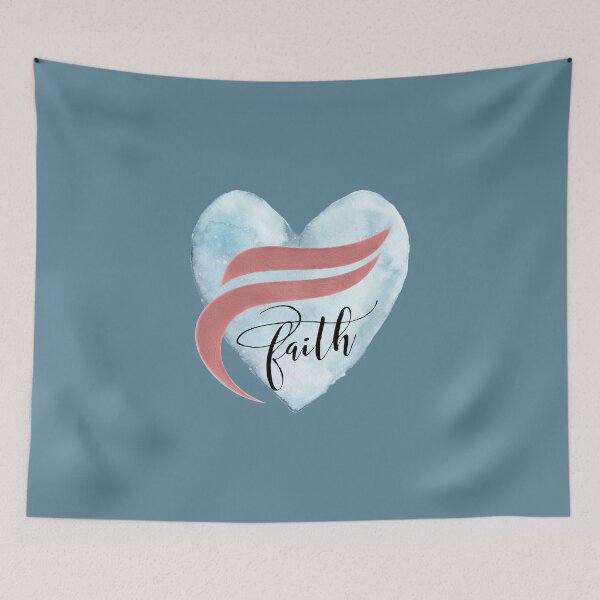 Item preview, Stylized Typography "Faith" on watercolor background designed and sold by Our Bible Journey.
