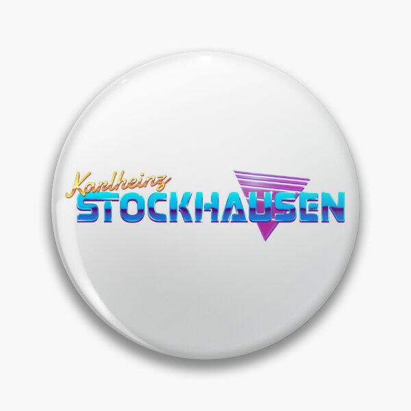 Item preview, Karlheinz Stockhausen 80s chrome logo designed and sold by matsdigital.