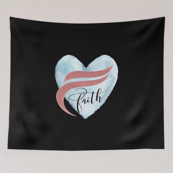 Item preview, Stylized Typography "Faith" on watercolor background designed and sold by Our Bible Journey.