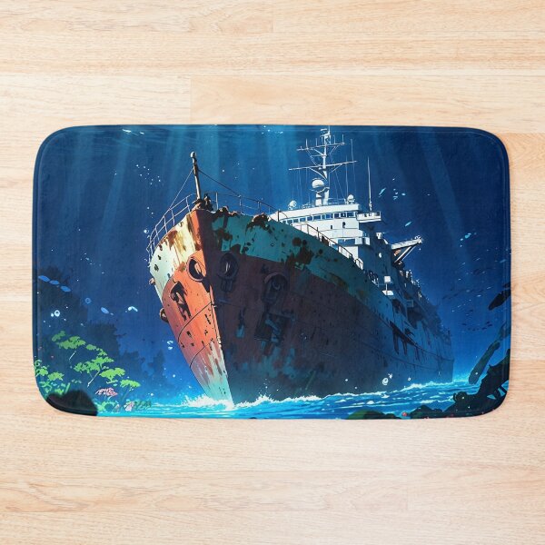 Item preview, iron ship sunk at the bottom of the sea or ocean anime designed and sold by AA-designstore.