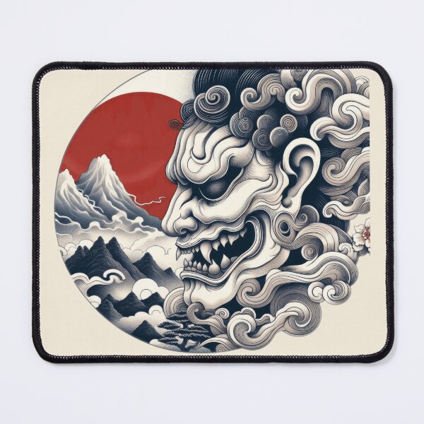 Item preview, Japanese Noh Mask Collection Vol 01 #05 - Oni Mask - 悪鬼羅刹 (Akki Rasetsu) - Fierce Demon designed and sold by elektronen.