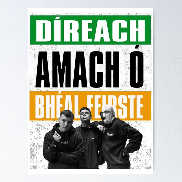 Aperçu de l'œuvre Rotule - Díreach Amach Ó Bhéal Feirste créée et vendue par REAL IRISH GIFTS.