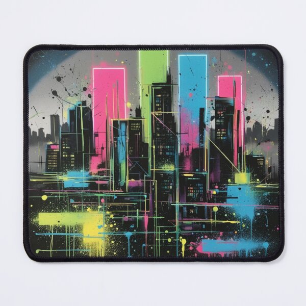 Item preview, Neon Cityscape: Vibrant Urban Skyline Artwork designed and sold by EliteDesignsEE.