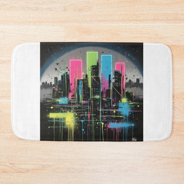 Item preview, Neon Cityscape: Vibrant Urban Skyline Artwork designed and sold by EliteDesignsEE.