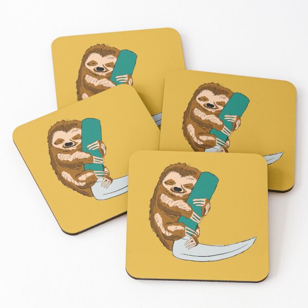 Item preview, Cute Sloth with a Macintosh Blade designed and sold by Hodgepodge Bricolage.