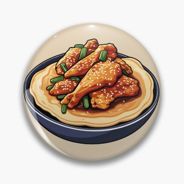 Item preview, sesame chiken food designed and sold by zeeminimal.