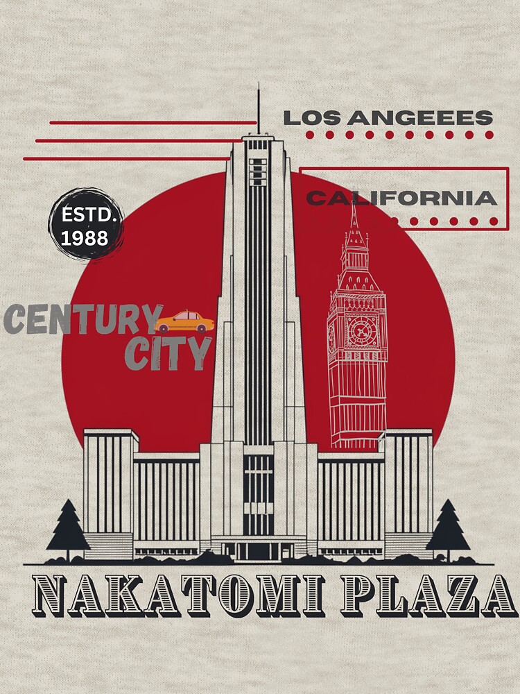 Thumbnail 7 of 7, Essential T-Shirt, Nakatomi Plaza Sticker ,CENTURY CITYY 19988 designed and sold by wedad01.