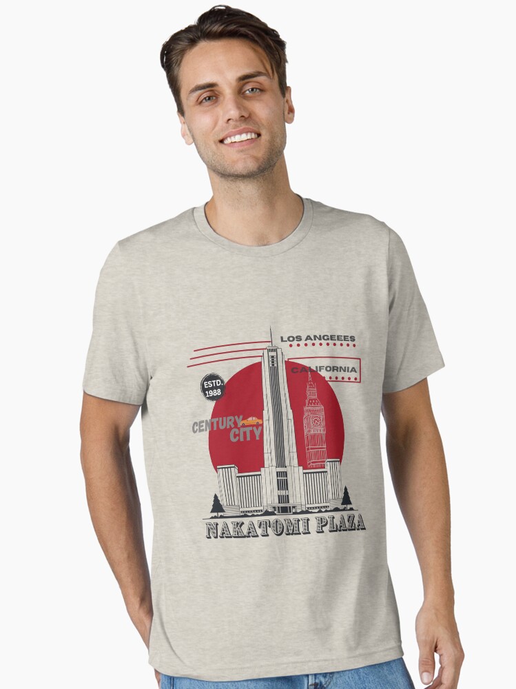 Thumbnail 1 of 7, Essential T-Shirt, Nakatomi Plaza Sticker ,CENTURY CITYY 19988 designed and sold by wedad01.