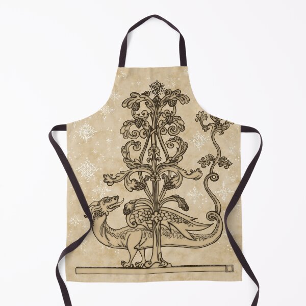 Item preview, Medieval Yule Dragon - sepia monochrome designed and sold by FlutterKatArts.