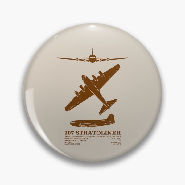 Item preview, 307 Stratoliner American WW2 Airliner Silhouettes Infographic designed and sold by MilitaryMart.