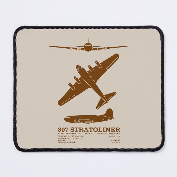 Item preview, 307 Stratoliner American WW2 Airliner Silhouettes Infographic designed and sold by MilitaryMart.