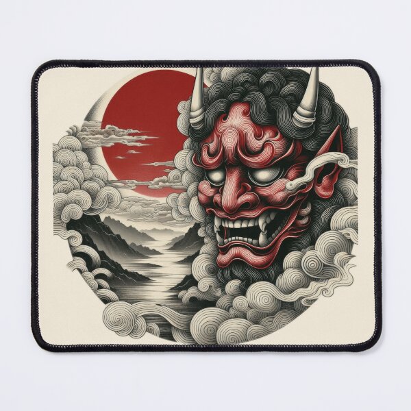 Item preview, Japanese Noh Mask Collection Vol 01 #06 - Oni Mask - 悪鬼羅刹 (Akki Rasetsu) - Fierce Demon designed and sold by elektronen.
