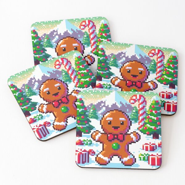 Item preview, Funny and cute pixelated Christmas gingerbread man, Holiday theme, festive cookie, Christmas sweets designed and sold by Sugar Wisdom .