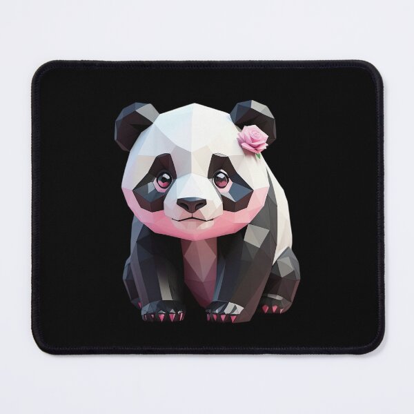 Item preview, Geometric Panda with a Rose designed and sold by KiEgon.