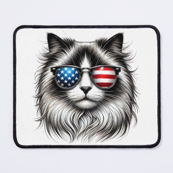 Item preview, Ragdoll Cat 4th of July Shirt - Patriotic Sunglasses Design designed and sold by BlankCanvasHaHa.