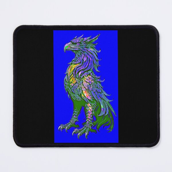 Item preview, Blue Iridescent Griffin - fantasy designed and sold by Earth Nature Creations.