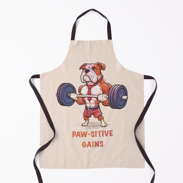 Item preview, Paw-sitive Gains - American bulldog energy designed and sold by Animoodles.
