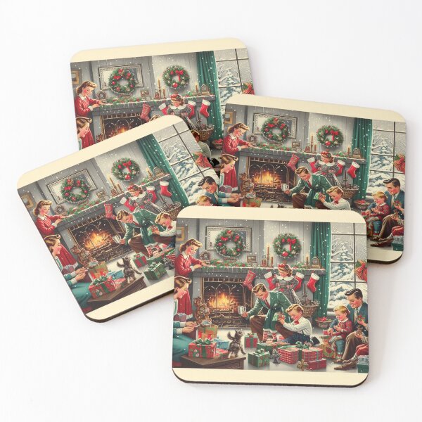 Item preview, Christmas Gift 7: A Cozy 50s Family Christmas Scene designed and sold by Arte Cartoon From TagTeam Group.