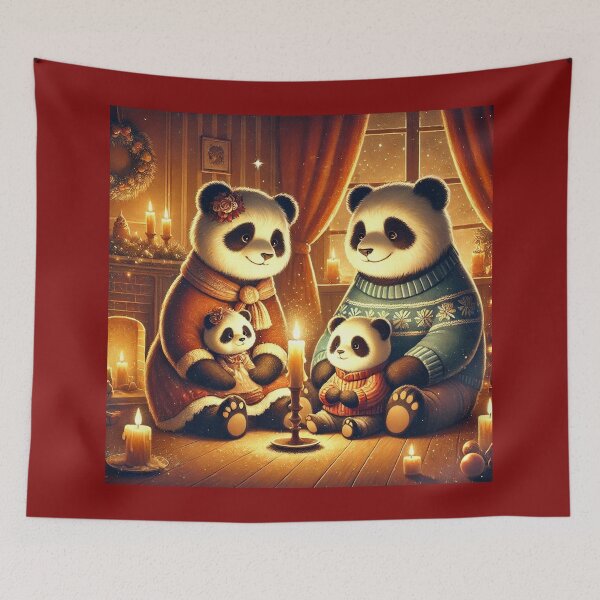 Item preview, Panda Family's Winter Magic designed and sold by LegademaArt.