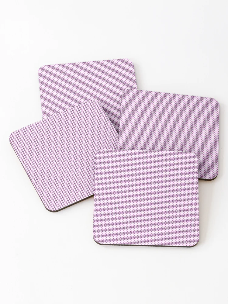 Thumbnail 1 of 5, Coasters (Set of 4), Pink Geometric Pattern on White Background designed and sold by Rui Fernandes.