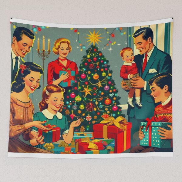 Item preview, Christmas Gift 11: A Cozy 50s Family Christmas Scene designed and sold by Arte Cartoon From TagTeam Group.
